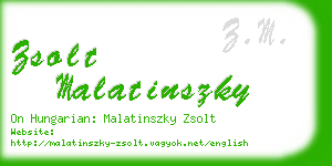 zsolt malatinszky business card